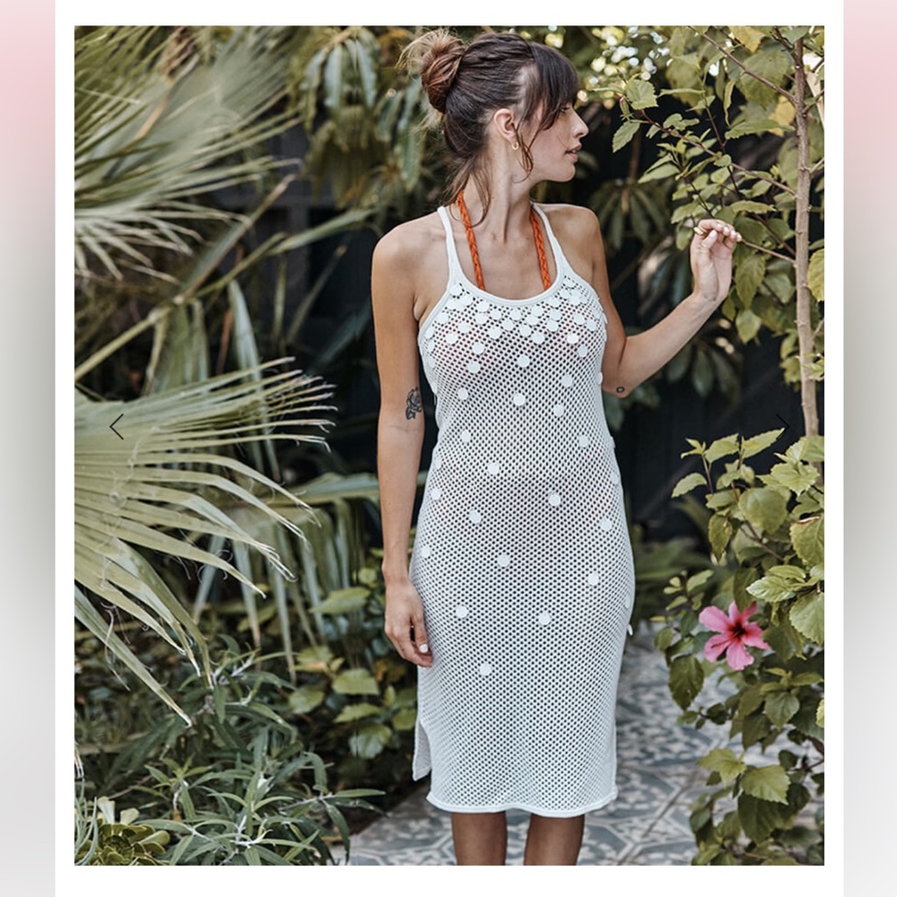 Summersalt The Crochet Paillette Midi Dress